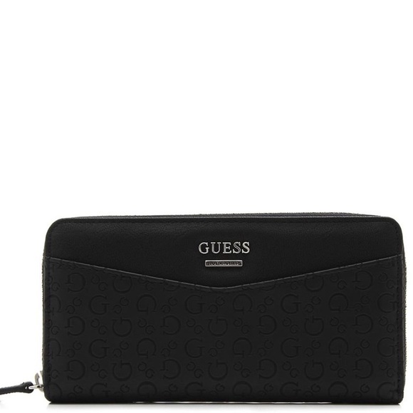 Guess Logo Print Black Wallet - Picture 1 of 7